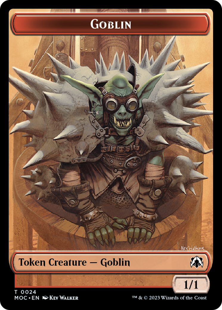 Goblin // Eldrazi Double-Sided Token [March of the Machine Commander Tokens] | Exor Games New Glasgow