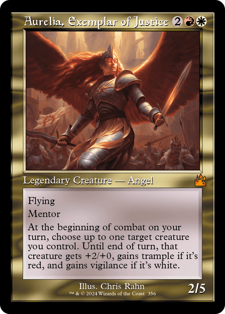 Aurelia, Exemplar of Justice (Retro) [Ravnica Remastered] | Exor Games New Glasgow