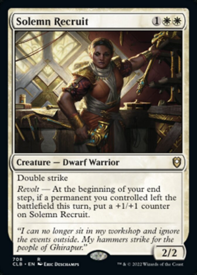 Solemn Recruit [Commander Legends: Battle for Baldur's Gate] | Exor Games New Glasgow