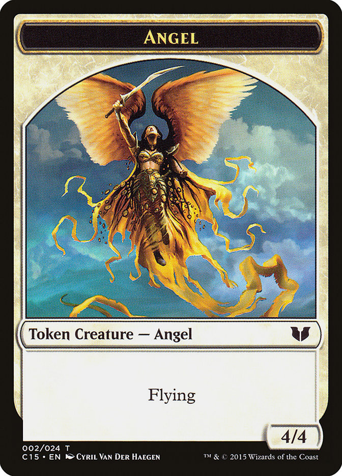 Angel // Knight (005) Double-Sided Token [Commander 2015 Tokens] | Exor Games New Glasgow