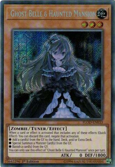 Ghost Belle & Haunted Mansion [FLOD-EN033] Secret Rare | Exor Games New Glasgow