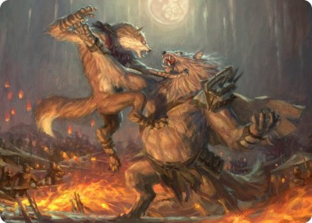 Duel for Dominance Art Card [Innistrad: Midnight Hunt Art Series] | Exor Games New Glasgow