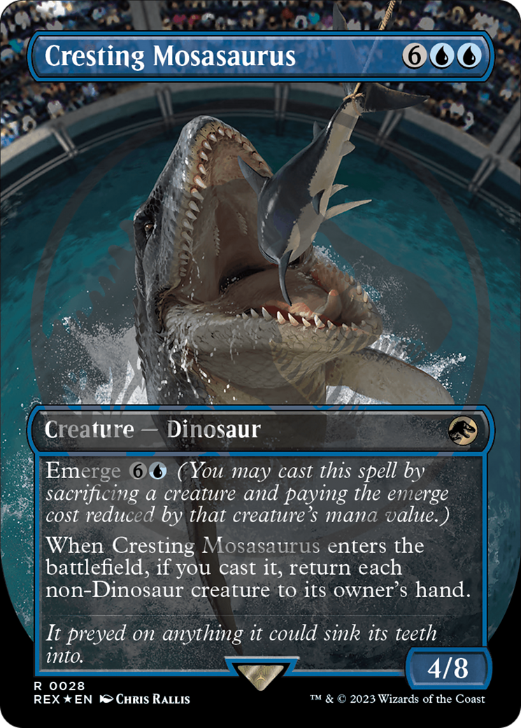 Cresting Mosasaurus Emblem (Borderless) [Jurassic World Collection Tokens] | Exor Games New Glasgow