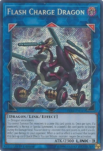 Flash Charge Dragon [BLRR-EN045] Secret Rare | Exor Games New Glasgow