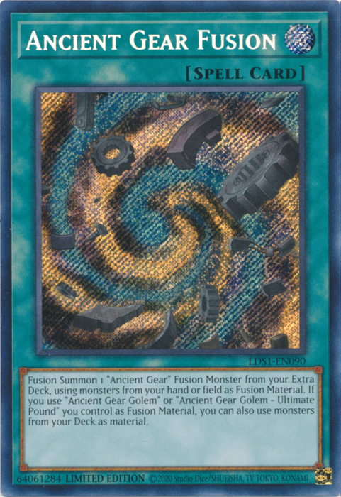 Ancient Gear Fusion [LDS1-EN090] Secret Rare | Exor Games New Glasgow