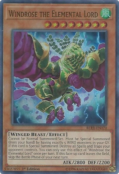 Windrose the Elemental Lord [BLRR-EN070] Ultra Rare | Exor Games New Glasgow