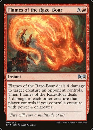 Flames of the Raze-Boar [Ravnica Allegiance] | Exor Games New Glasgow