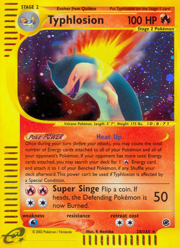 Typhlosion (28/165) [Expedition: Base Set] | Exor Games New Glasgow