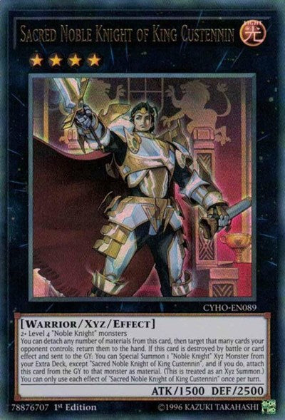 Sacred Noble Knight of King Custennin [CYHO-EN089] Ultra Rare | Exor Games New Glasgow