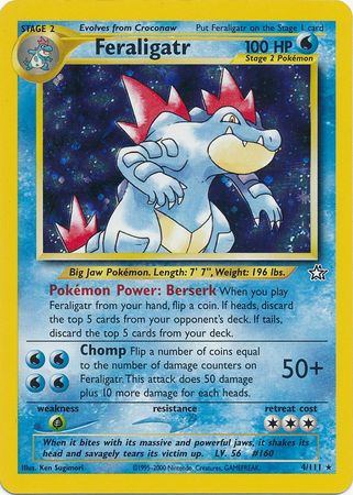 Feraligatr (4/111) [Neo Genesis Unlimited] | Exor Games New Glasgow