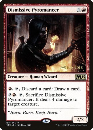 Dismissive Pyromancer [Core Set 2019 Promos] | Exor Games New Glasgow