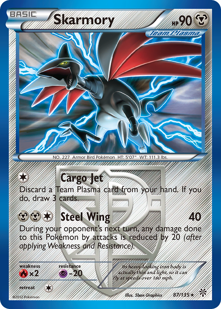 Skarmory (87/135) [Black & White: Plasma Storm] | Exor Games New Glasgow