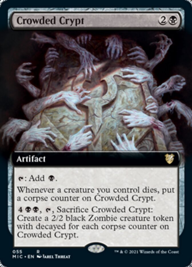 Crowded Crypt (Extended) [Innistrad: Midnight Hunt Commander] | Exor Games New Glasgow