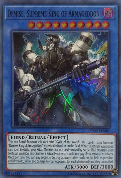 Demise, Supreme King of Armageddon [OP08-EN005] Super Rare | Exor Games New Glasgow