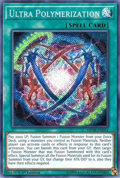 Ultra Polymerization [MP18-EN014] Secret Rare | Exor Games New Glasgow