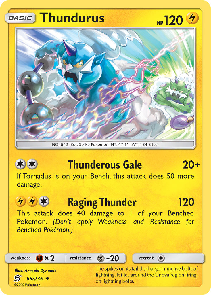 Thundurus (68/236) [Sun & Moon: Unified Minds] | Exor Games New Glasgow