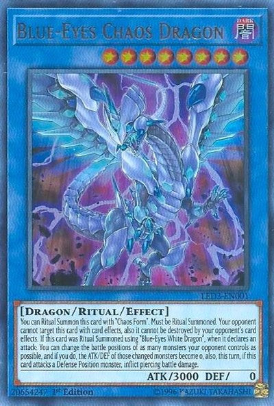 Blue-Eyes Chaos Dragon [LED3-EN001] Ultra Rare | Exor Games New Glasgow