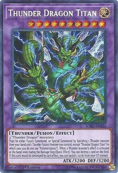 Thunder Dragon Titan [SOFU-EN036] Secret Rare | Exor Games New Glasgow