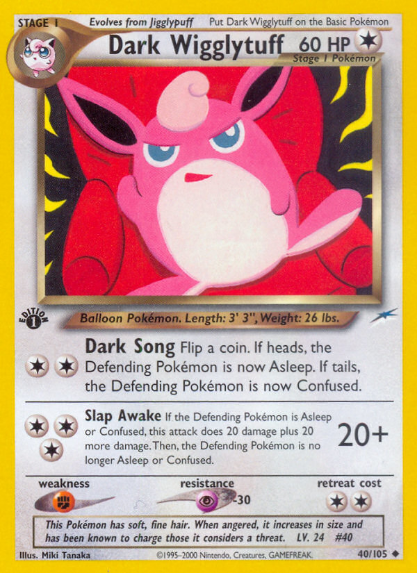 Dark Wigglytuff (40/105) [Neo Destiny 1st Edition] | Exor Games New Glasgow