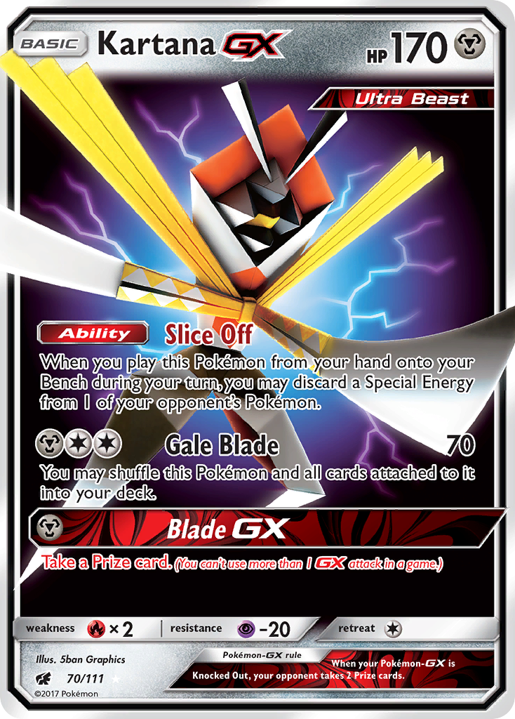 Kartana GX (70/111) [Sun & Moon: Crimson Invasion] | Exor Games New Glasgow