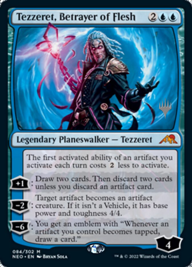 Tezzeret, Betrayer of Flesh (Promo Pack) [Kamigawa: Neon Dynasty Promos] | Exor Games New Glasgow