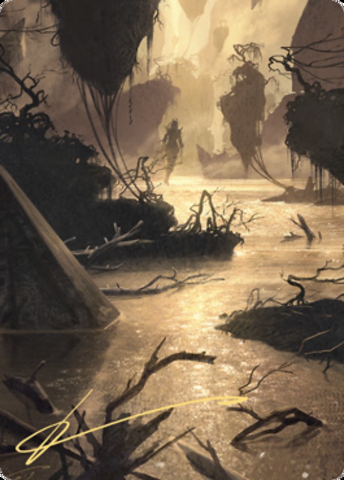 Murkwater Pathway Art Card (Gold-Stamped Signature) [Zendikar Rising Art Series] | Exor Games New Glasgow