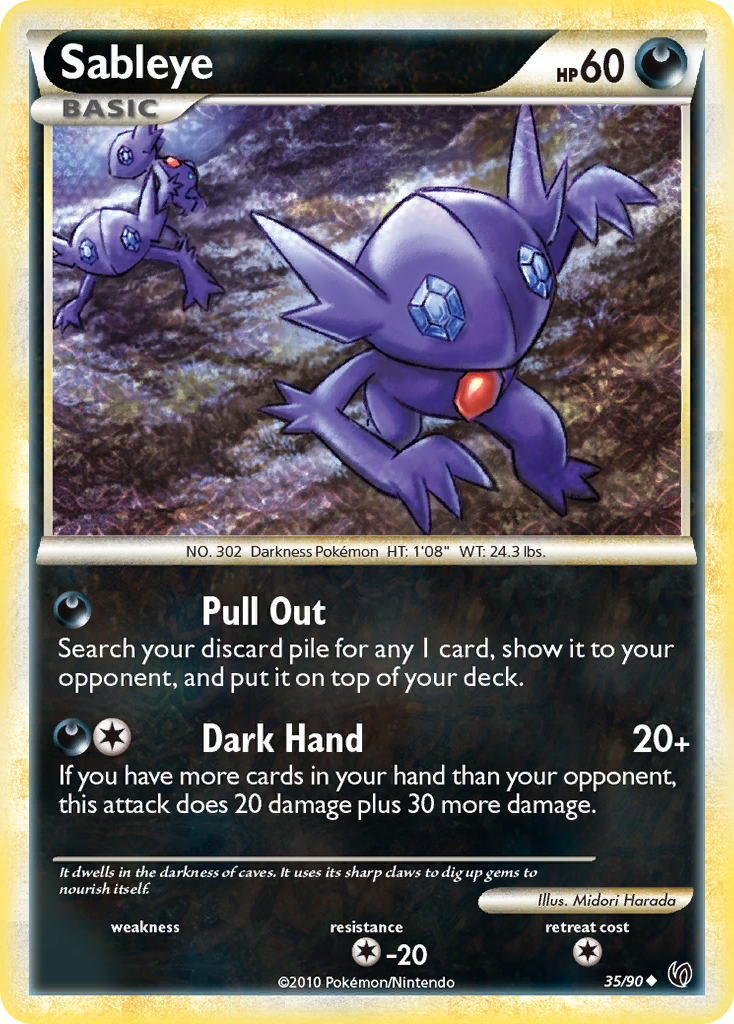 Sableye (35/90) [HeartGold & SoulSilver: Undaunted] | Exor Games New Glasgow