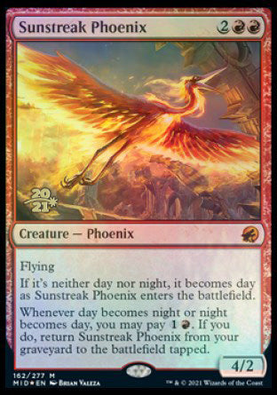 Sunstreak Phoenix [Innistrad: Midnight Hunt Prerelease Promos] | Exor Games New Glasgow