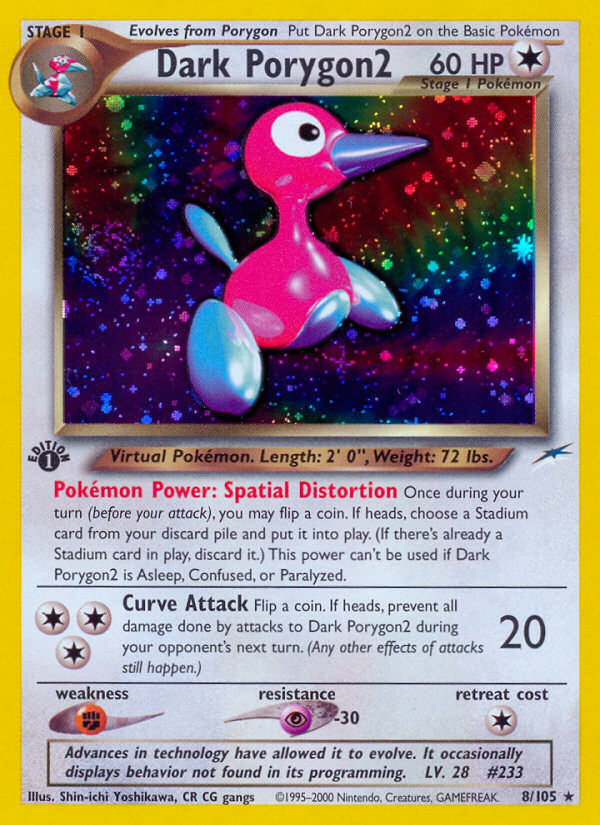 Dark Porygon2 (8/105) [Neo Destiny 1st Edition] | Exor Games New Glasgow