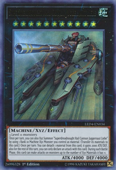 Superdreadnought Rail Cannon Juggernaut Liebe [LED4-EN034] Ultra Rare | Exor Games New Glasgow