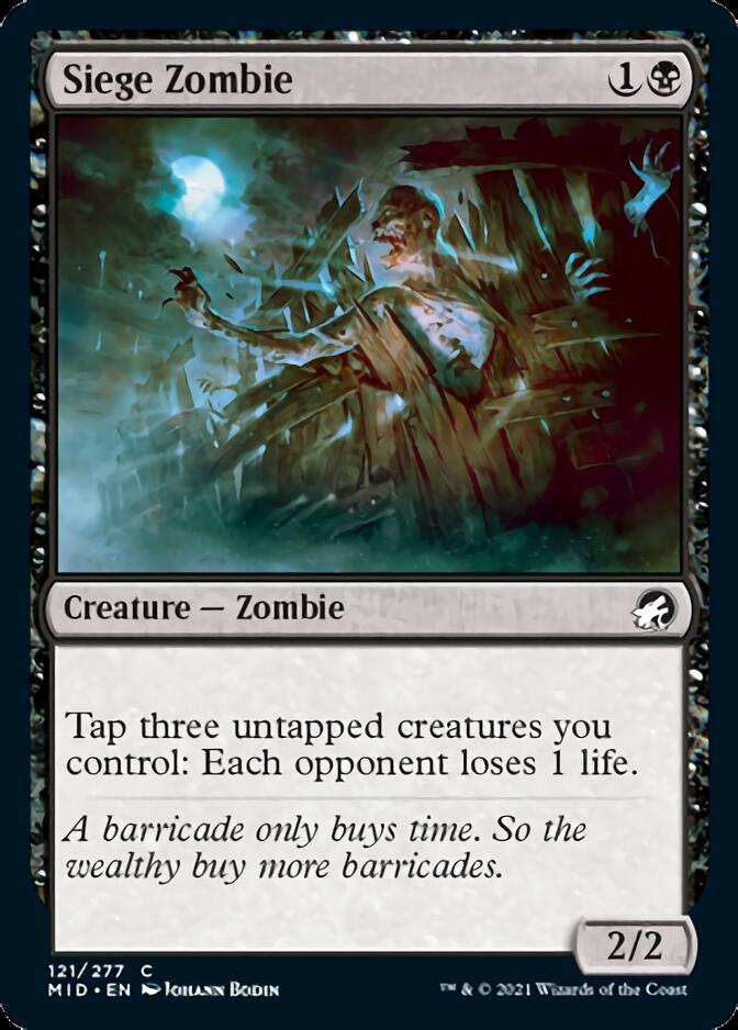 Siege Zombie [Innistrad: Midnight Hunt] | Exor Games New Glasgow