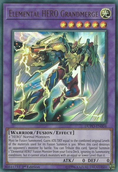 Elemental HERO Grandmerge [DUPO-EN004] Ultra Rare | Exor Games New Glasgow