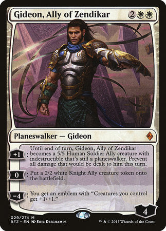 Gideon, Ally of Zendikar [Battle for Zendikar] | Exor Games New Glasgow