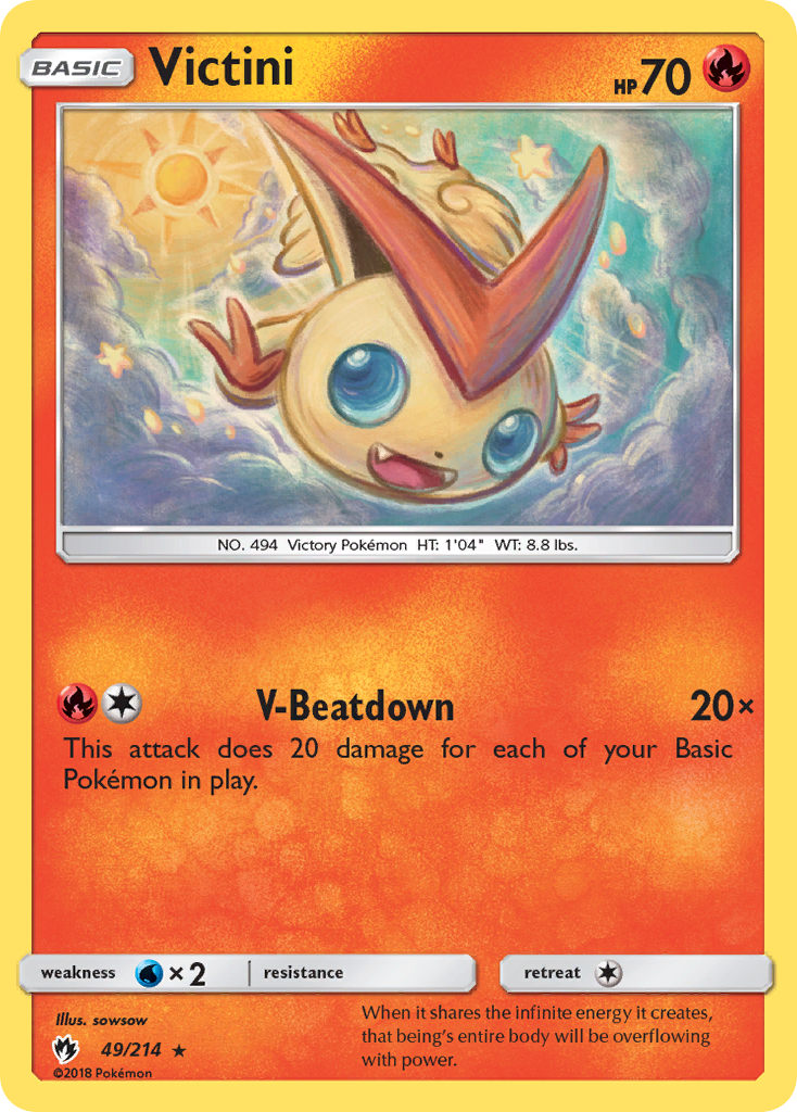 Victini (49/214) [Sun & Moon: Lost Thunder] | Exor Games New Glasgow