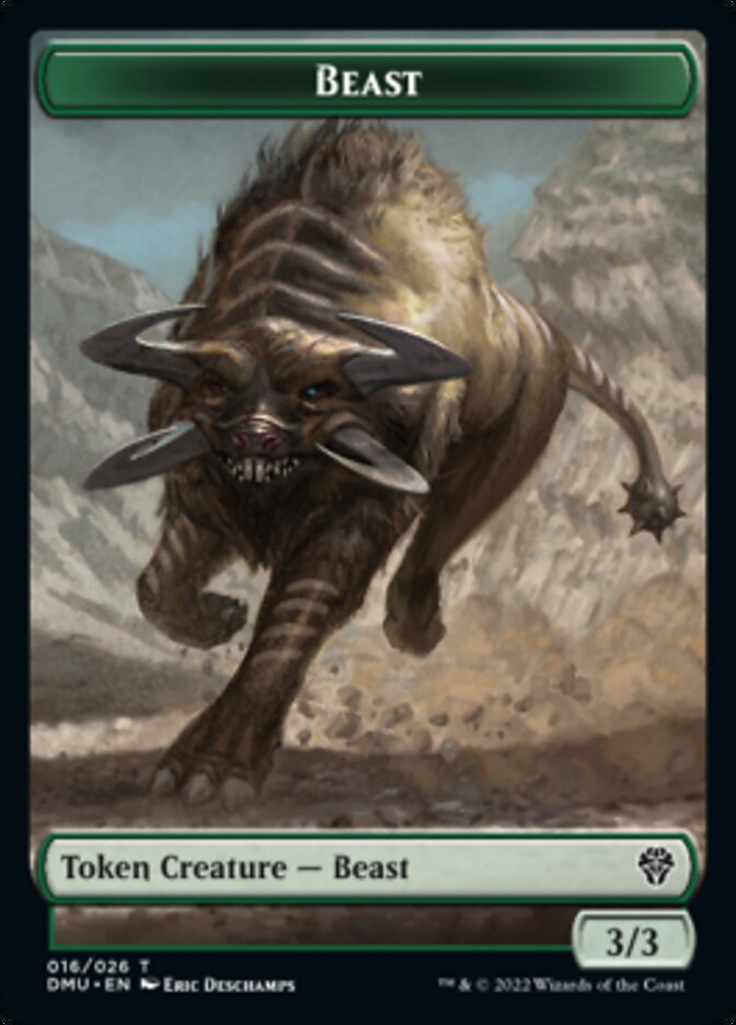 Soldier // Beast Double-sided Token [Dominaria United Tokens] | Exor Games New Glasgow