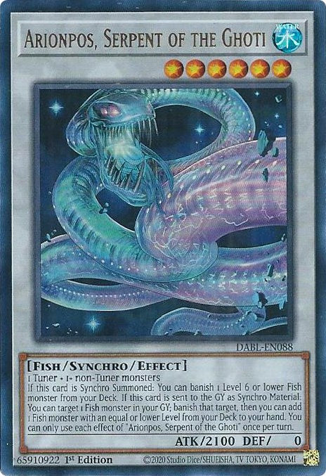 Arionpos, Serpent of the Ghoti [DABL-EN088] Ultra Rare | Exor Games New Glasgow