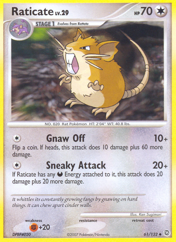 Raticate (61/132) [Diamond & Pearl: Secret Wonders] | Exor Games New Glasgow