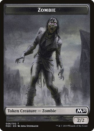 Zombie Token [Core Set 2020 Tokens] | Exor Games New Glasgow