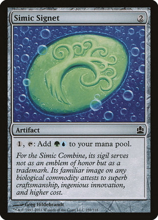 Simic Signet [Commander 2011] | Exor Games New Glasgow