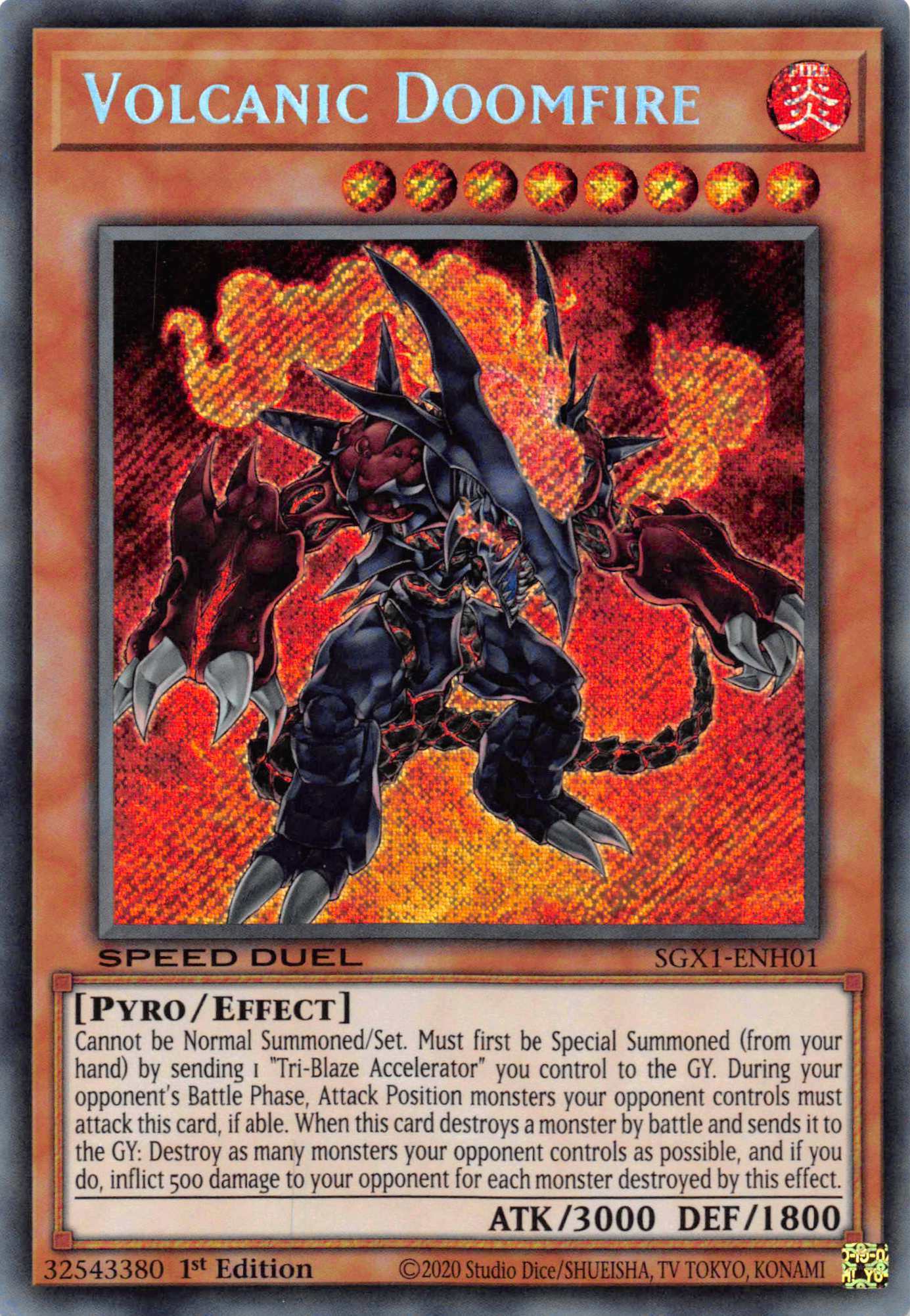 Volcanic Doomfire [SGX1-ENH01] Secret Rare | Exor Games New Glasgow