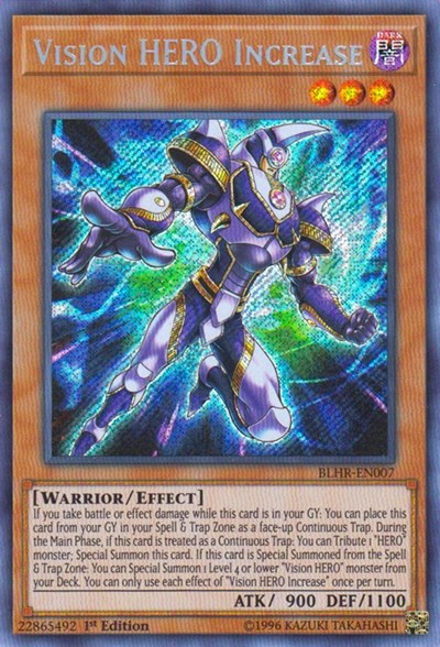 Vision HERO Increase [BLHR-EN007] Secret Rare | Exor Games New Glasgow