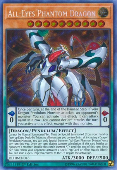 All-Eyes Phantom Dragon [BLHR-EN043] Secret Rare | Exor Games New Glasgow