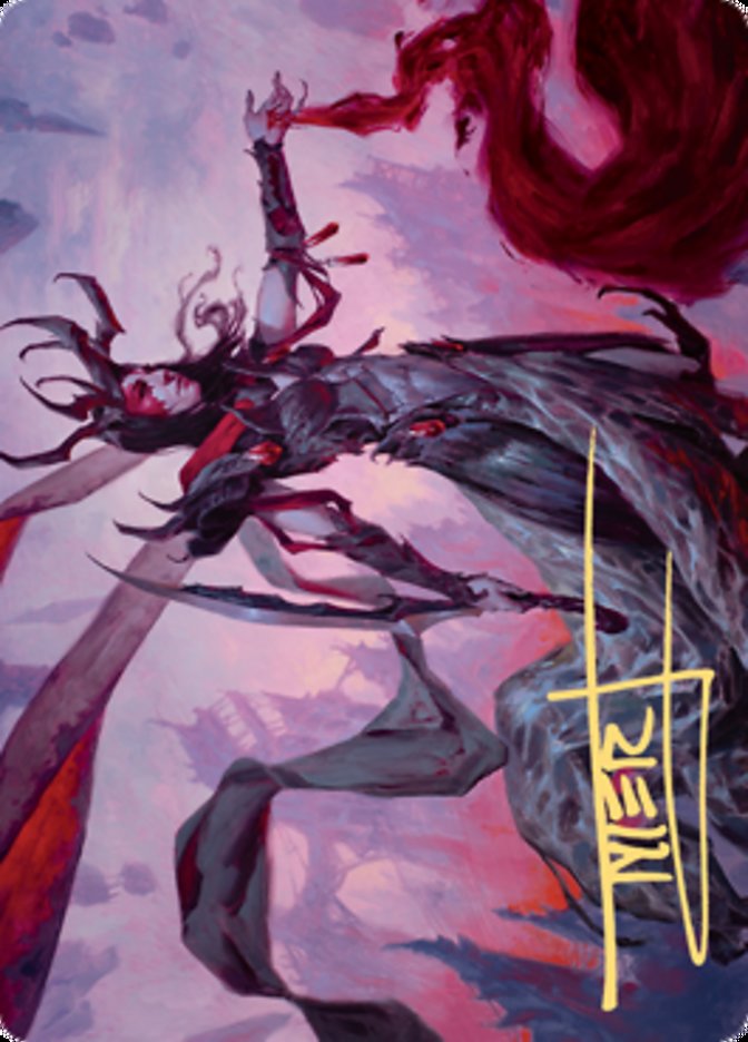 Drana, the Last Bloodchief Art Card (Gold-Stamped Signature) [Zendikar Rising Art Series] | Exor Games New Glasgow