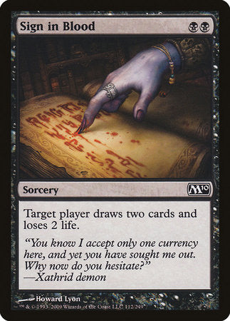 Sign in Blood [Magic 2010] | Exor Games New Glasgow
