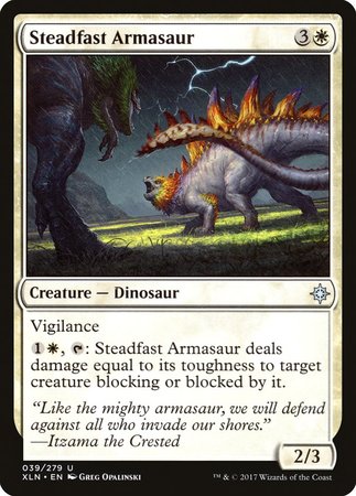 Steadfast Armasaur [Ixalan] | Exor Games New Glasgow