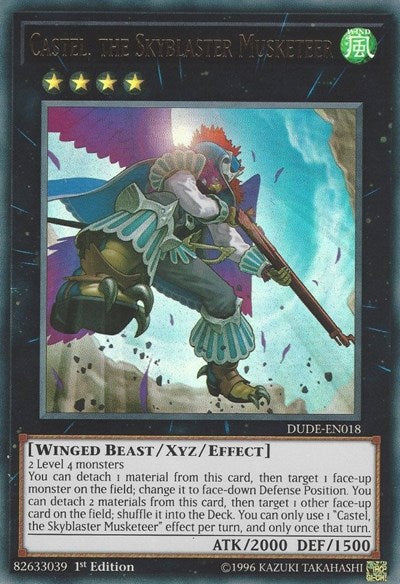 Castel, the Skyblaster Musketeer [DUDE-EN018] Ultra Rare | Exor Games New Glasgow