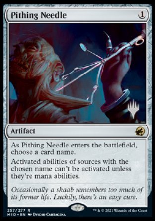 Pithing Needle (Promo Pack) [Innistrad: Midnight Hunt Promos] | Exor Games New Glasgow