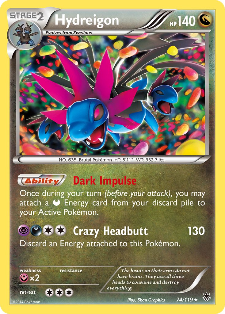 Hydreigon (74/119) (Cosmos Holo) (Blister Exclusive) [XY: Phantom Forces] | Exor Games New Glasgow