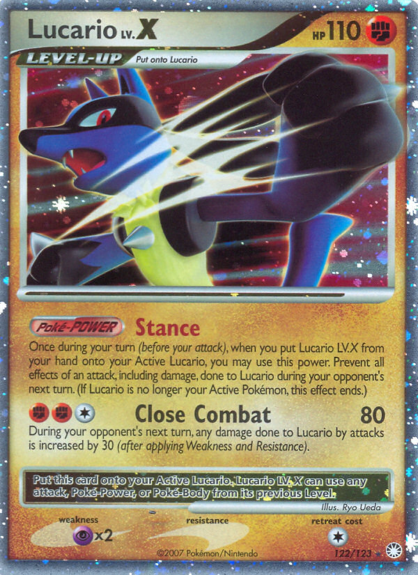 Lucario LV.X (122/123) [Diamond & Pearl: Mysterious Treasures] | Exor Games New Glasgow