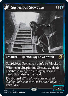 Suspicious Stowaway // Seafaring Werewolf [Innistrad: Double Feature] | Exor Games New Glasgow